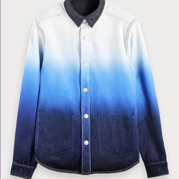 Scotch & Soda Reversible Ombre Cotton-Blend Overshirt Size M - Picture 5 of 16